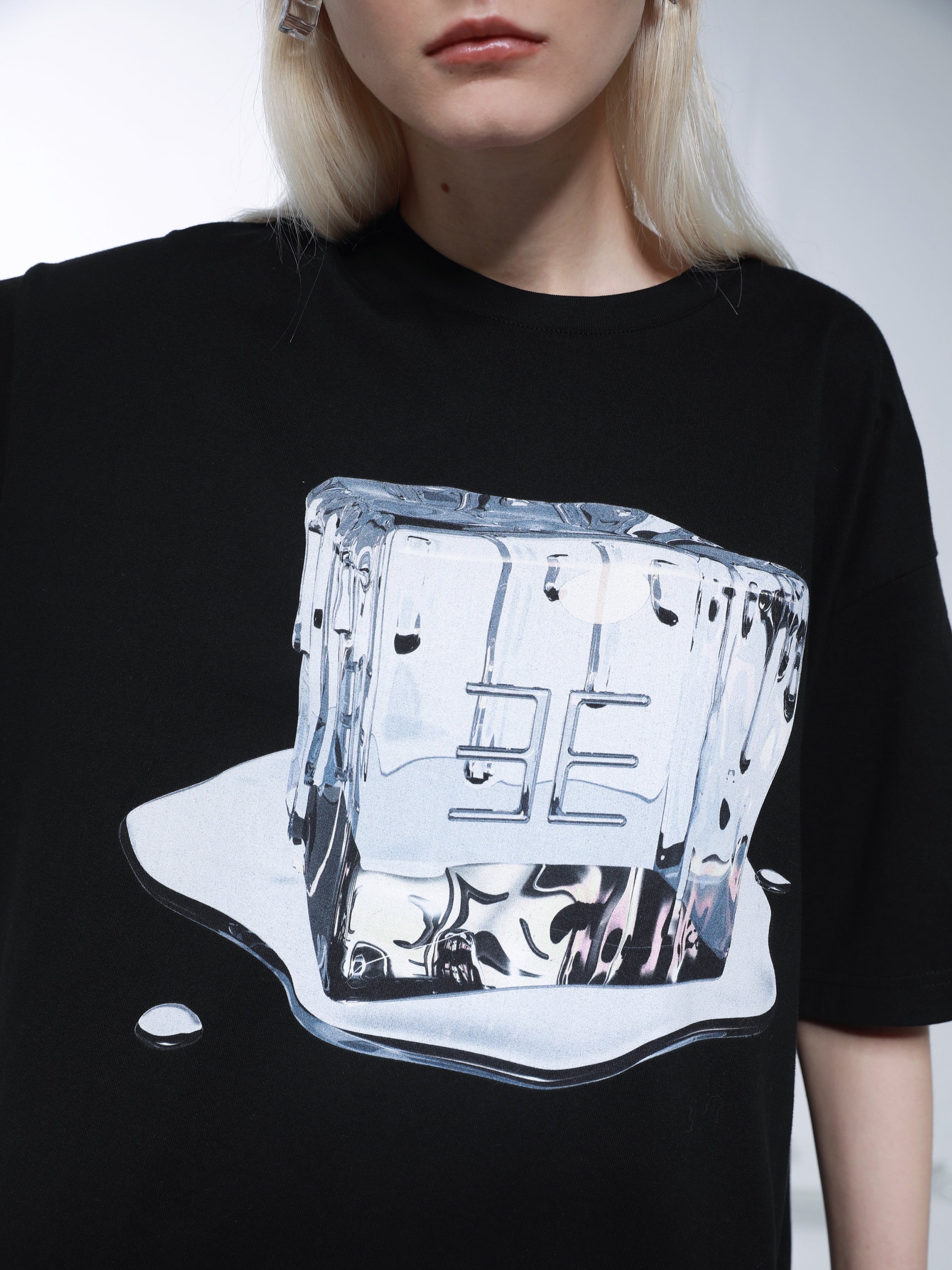 Unisex Melting Ice T-shirt (Black)